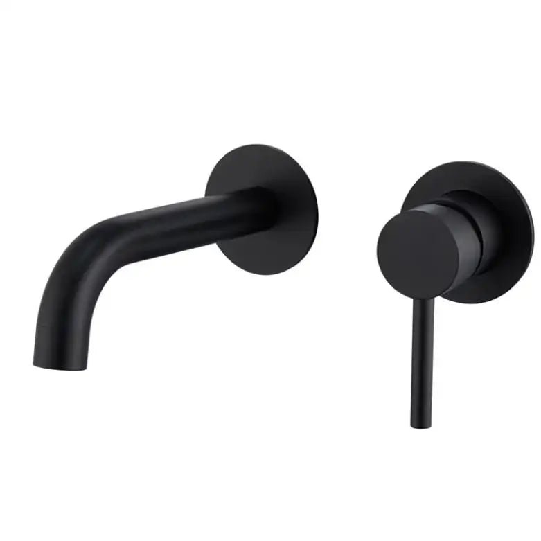 stainless steel Bathroom Faucet Mixer Sink Tap Wash Basin Matte Black gold Hot And Cold Water Wall Mount Spout Bath With Handle