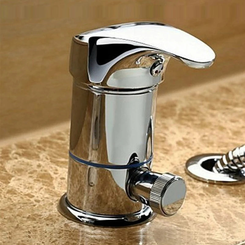 BAKALA Sprinkle Deck Mount Widespread Waterfall Bathtub Faucet with Hand Shower Chrome Plumbing Fixtures Curve Tall Spout Vessel