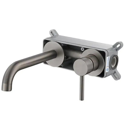 stainless steel Bathroom Faucet Mixer Sink Tap Wash Basin Matte Black gold Hot And Cold Water Wall Mount Spout Bath With Handle