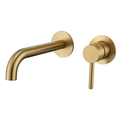 stainless steel Bathroom Faucet Mixer Sink Tap Wash Basin Matte Black gold Hot And Cold Water Wall Mount Spout Bath With Handle