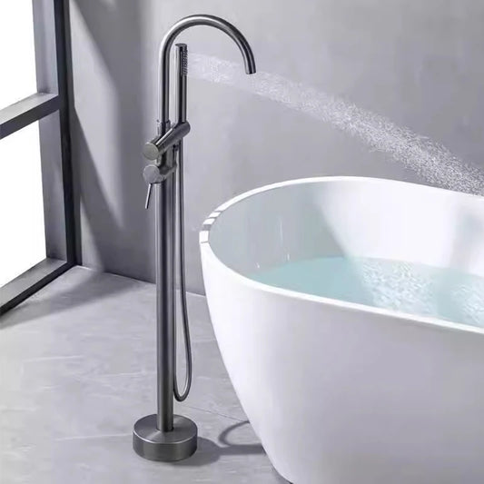 Brass Bathtub Faucet Freestanding Tub Filler Faucet Standing High Flow Shower Faucets  Wall/Floor Mount Bathtub Faucet
