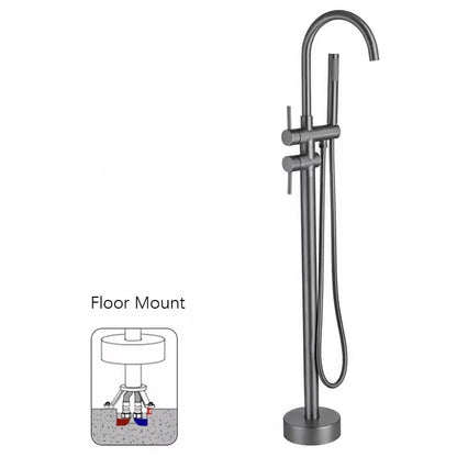 Brass Bathtub Faucet Freestanding Tub Filler Faucet Standing High Flow Shower Faucets  Wall/Floor Mount Bathtub Faucet