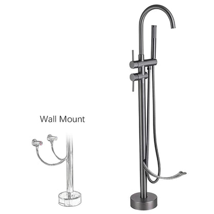 Brass Bathtub Faucet Freestanding Tub Filler Faucet Standing High Flow Shower Faucets  Wall/Floor Mount Bathtub Faucet